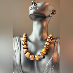 Chan Luu Huge Tiger Eye Beaded Necklace